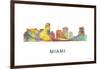 Miami Florida Skyline-Marlene Watson-Framed Giclee Print