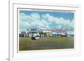 Miami, Florida - Tractor Hauling a Pan American Clipper-Lantern Press-Framed Premium Giclee Print