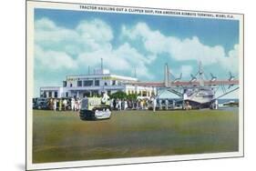 Miami, Florida - Tractor Hauling a Pan American Clipper-Lantern Press-Mounted Premium Giclee Print