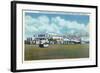 Miami, Florida - Tractor Hauling a Pan American Clipper-Lantern Press-Framed Art Print