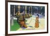Miami, Florida - Tropical Hobbyland; Seminole Dad Showing Daughter Archery-Lantern Press-Framed Premium Giclee Print
