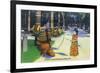 Miami, Florida - Tropical Hobbyland; Seminole Dad Showing Daughter Archery-Lantern Press-Framed Premium Giclee Print