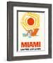 Miami, Florida - United Air Lines-Pacifica Island Art-Framed Art Print