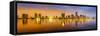 Miami, Florida, USA City Skyline Panorama.-SeanPavonePhoto-Framed Stretched Canvas