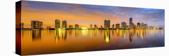 Miami, Florida, USA City Skyline Panorama-Sean Pavone-Stretched Canvas