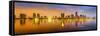 Miami, Florida, USA City Skyline Panorama-Sean Pavone-Framed Stretched Canvas