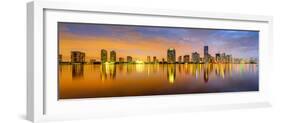 Miami, Florida, USA City Skyline Panorama-Sean Pavone-Framed Photographic Print