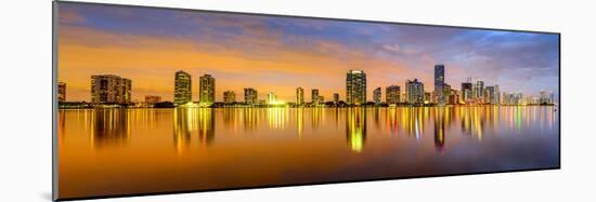Miami, Florida, USA City Skyline Panorama-Sean Pavone-Mounted Photographic Print