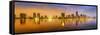 Miami, Florida, USA City Skyline Panorama-Sean Pavone-Framed Stretched Canvas