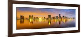 Miami, Florida, USA City Skyline Panorama-Sean Pavone-Framed Photographic Print