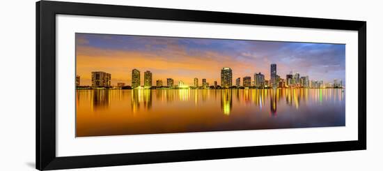 Miami, Florida, USA City Skyline Panorama-Sean Pavone-Framed Photographic Print