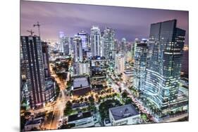 Miami, Florida, USA Downtown Nightt Aerial Cityscape at Night.-SeanPavonePhoto-Mounted Photographic Print