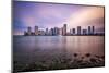 Miami, Florida, USA Downtown Skyline at Dawn.-SeanPavonePhoto-Mounted Photographic Print