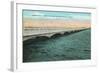 Miami, Florida - Venetian Way Scene Connecting to Miami Beach-Lantern Press-Framed Art Print