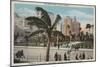 Miami, Florida - View of Bayfront Park & Hotels-Lantern Press-Mounted Art Print