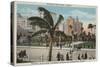 Miami, Florida - View of Bayfront Park & Hotels-Lantern Press-Stretched Canvas