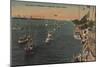 Miami, Florida - View of Fishing Tournament & Boats-Lantern Press-Mounted Art Print