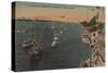 Miami, Florida - View of Fishing Tournament & Boats-Lantern Press-Stretched Canvas