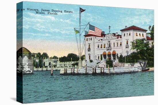 Miami, Florida - Villa Vizcaya, James Deering Estate Scene-Lantern Press-Stretched Canvas