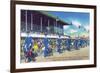 Miami, Florida - West Flagler Kennel Club Greyhound Parade before Race-Lantern Press-Framed Art Print