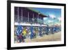 Miami, Florida - West Flagler Kennel Club Greyhound Parade before Race-Lantern Press-Framed Art Print