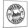 Miami Grunge Rubber Stamp-oxlock-Mounted Art Print