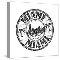 Miami Grunge Rubber Stamp-oxlock-Stretched Canvas