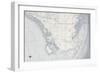 Miami Map B-GI ArtLab-Framed Giclee Print