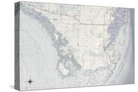 Miami Map B-GI ArtLab-Stretched Canvas