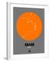 Miami Orange Subway Map-NaxArt-Framed Art Print