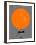 Miami Orange Subway Map-NaxArt-Framed Art Print
