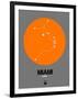 Miami Orange Subway Map-NaxArt-Framed Art Print