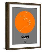 Miami Orange Subway Map-NaxArt-Framed Art Print