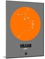 Miami Orange Subway Map-NaxArt-Mounted Art Print