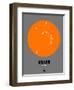 Miami Orange Subway Map-NaxArt-Framed Art Print