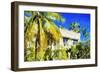 Miami Palms - In the Style of Oil Painting-Philippe Hugonnard-Framed Giclee Print