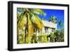 Miami Palms - In the Style of Oil Painting-Philippe Hugonnard-Framed Giclee Print