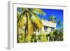 Miami Palms - In the Style of Oil Painting-Philippe Hugonnard-Framed Giclee Print