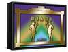 Miami Prohibition-Art Deco Designs-Framed Stretched Canvas