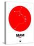 Miami Red Subway Map-NaxArt-Stretched Canvas