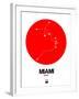 Miami Red Subway Map-NaxArt-Framed Art Print