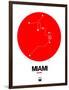 Miami Red Subway Map-NaxArt-Framed Art Print