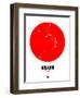 Miami Red Subway Map-NaxArt-Framed Art Print