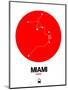Miami Red Subway Map-NaxArt-Mounted Art Print