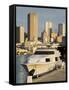 Miami River and Skyline, Miami, Florida, United States of America, North America-Richard Cummins-Framed Stretched Canvas