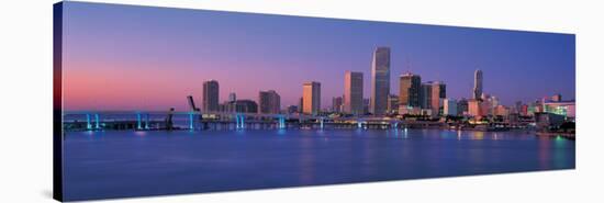 Miami Skyline and Bayfront-null-Stretched Canvas