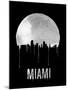 Miami Skyline Black-null-Mounted Art Print