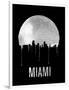 Miami Skyline Black-null-Framed Art Print