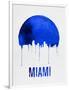 Miami Skyline Blue-null-Framed Art Print