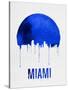 Miami Skyline Blue-null-Stretched Canvas